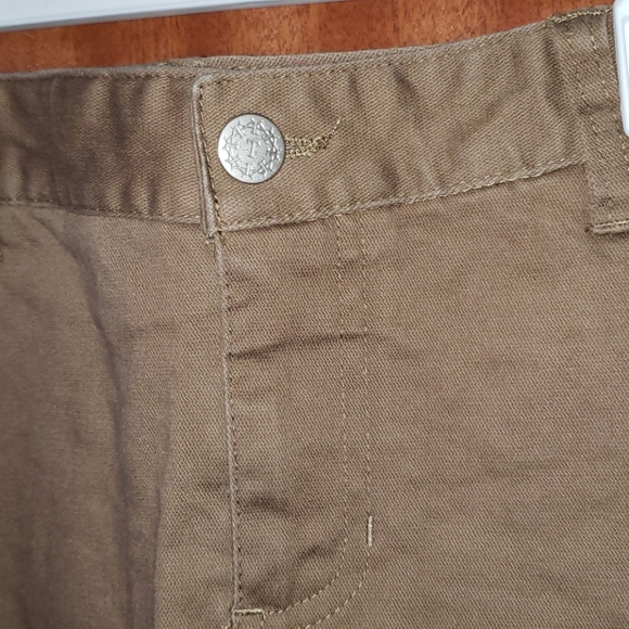 Worn once! Awesome Tan Jean Skirt - Picture 2 of 4